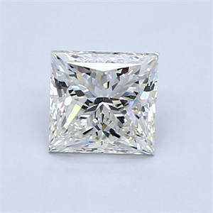 Picture of Natural Diamond 0.95 Carats, Princess with  Cut, J Color, VVS1 Clarity and Certified by GIA