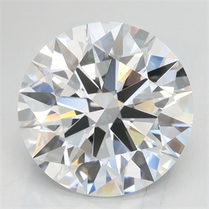 Picture of Lab Grown Diamond 3.18 Carats, Round with Ideal Cut, D Color, VVS1 Clarity and Certified by IGI