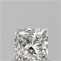 Natural Diamond 0.61 Carats, Princess with  Cut, H Color, VS1 Clarity and Certified by GIA