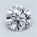 Natural Diamond 1.51 Carats, Round with Excellent Cut, D Color, SI2 Clarity and Certified by GIA