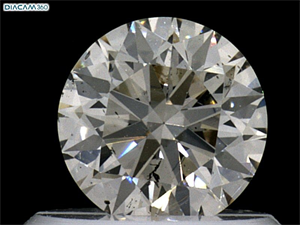 Picture of Natural Diamond 0.57 Carats, Round with Very Good Cut, J Color, SI1 Clarity and Certified by IGI