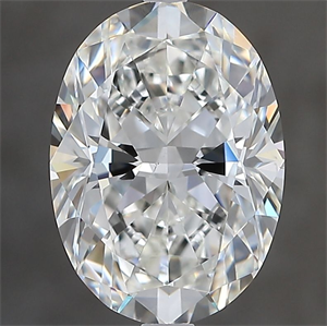Foto Diamante Natural 3.01 quilates, Ovalado , Color H, claridad VS2 y certificado GIA de