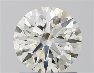 Picture of Natural Diamond 1.12 Carats, Round with Excellent Cut, I Color, IF Clarity and Certified by IGI