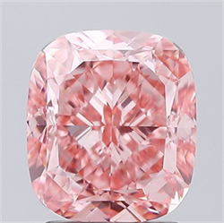Picture of Lab Grown Diamond 2.42 Carats, CUSHION MODIFIED with  Cut, Fancy Vivid Pink Color, VVS2 Clarity and Certified by IGI