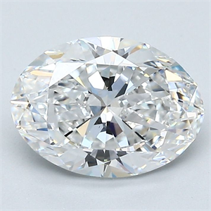 Foto Diamante Natural 1.70 quilates, Ovalado , Color E, claridad VS2 y certificado GIA de