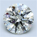 2.53 Carats, Round Diamond with Excellent Cut, K Color, SI2 Clarity and Certified by GIA