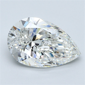 Picture of Natural Diamond 4.01 Carats, Pear with  Cut, H Color, SI1 Clarity and Certified by GIA
