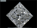 Natural Diamond 0.75 Carats, Princess with  Cut, E Color, SI1 Clarity and Certified by GIA
