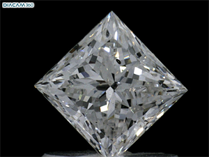 Picture of Natural Diamond 0.75 Carats, Princess with  Cut, E Color, SI1 Clarity and Certified by GIA