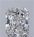 Natural Diamond 0.50 Carats, Radiant with  Cut, F Color, IF Clarity and Certified by GIA