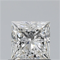 Natural Diamond 0.80 Carats, Princess with  Cut, I Color, IF Clarity and Certified by GIA