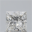 Natural Diamond 0.80 Carats, Princess with  Cut, I Color, IF Clarity and Certified by GIA