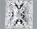 Natural Diamond 1.00 Carats, Princess with  Cut, E Color, VS2 Clarity and Certified by GIA