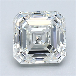 Foto Diamante Natural 2.01 quilates, Asscher , Color H, claridad VS1 y certificado GIA de