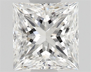 Picture of Natural Diamond 0.52 Carats, Princess with  Cut, D Color, VS2 Clarity and Certified by GIA