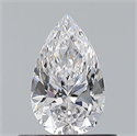 Natural Diamond 0.50 Carats, Pear with  Cut, D Color, VVS2 Clarity and Certified by GIA