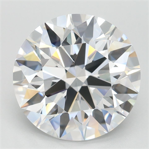 Picture of Lab Grown Diamond 3.40 Carats, Round with Ideal Cut, D Color, VVS1 Clarity and Certified by IGI