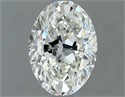 Natural Diamond 0.80 Carats, Oval with  Cut, I Color, VS1 Clarity and Certified by IGI