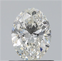 Natural Diamond 0.70 Carats, Oval with  Cut, H Color, VS2 Clarity and Certified by GIA