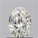 Natural Diamond 0.60 Carats, Oval with  Cut, G Color, VVS2 Clarity and Certified by GIA