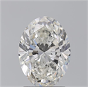 Natural Diamond 2.21 Carats, Oval with  Cut, H Color, SI1 Clarity and Certified by GIA