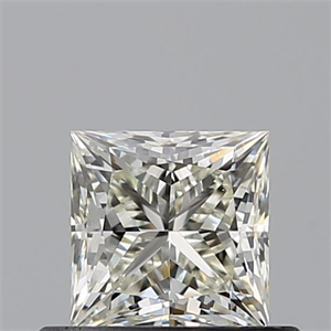 Picture of Natural Diamond 0.54 Carats, Princess with  Cut, K Color, VVS1 Clarity and Certified by GIA