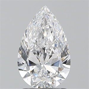 Picture of Natural Diamond 1.30 Carats, Pear with  Cut, D Color, SI1 Clarity and Certified by GIA