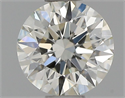 Natural Diamond 0.42 Carats, Round with Excellent Cut, J Color, VVS1 Clarity and Certified by IGI