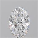 Natural Diamond 0.90 Carats, Oval with  Cut, D Color, VS2 Clarity and Certified by GIA