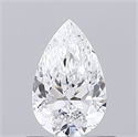 Natural Diamond 0.50 Carats, Pear with  Cut, D Color, VS2 Clarity and Certified by GIA