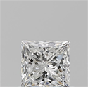 Natural Diamond 0.71 Carats, Princess with  Cut, G Color, SI1 Clarity and Certified by GIA