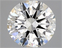 Natural Diamond 0.50 Carats, Round with Excellent Cut, H Color, VS2 Clarity and Certified by GIA
