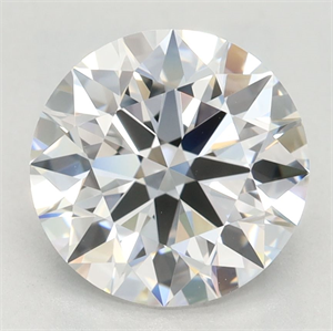 Picture of Lab Grown Diamond 2.43 Carats, Round with Excellent Cut, D Color, VVS1 Clarity and Certified by GIA