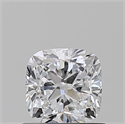 Natural Diamond 0.73 Carats, Cushion with  Cut, D Color, VS2 Clarity and Certified by GIA