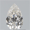 Natural Diamond 0.50 Carats, Pear with  Cut, H Color, VVS1 Clarity and Certified by GIA