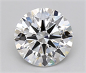 Lab Grown Diamond 2.00 Carats, Round with Ideal Cut, D Color, IF Clarity and Certified by IGI