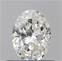 Natural Diamond 0.50 Carats, Oval with  Cut, G Color, SI1 Clarity and Certified by GIA