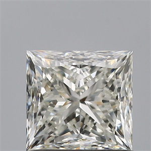 Picture of Natural Diamond 0.91 Carats, Princess with  Cut, J Color, VS2 Clarity and Certified by GIA