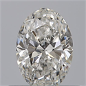 Natural Diamond 0.43 Carats, Oval with  Cut, F Color, VVS2 Clarity and Certified by GIA