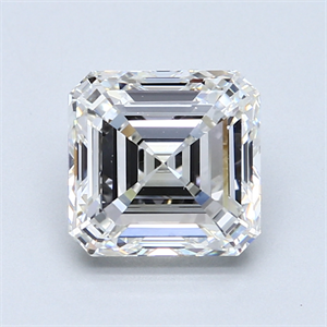Foto 3.01 quilates, Asscher Diamante , Color I, claridad VS2 y certificado por GIA de