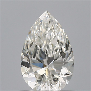 Picture of Natural Diamond 0.53 Carats, Pear with  Cut, F Color, VVS1 Clarity and Certified by IGI