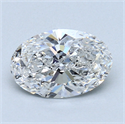 1.23 Carats, Oval Diamond with  Cut, E Color, SI2 Clarity and Certified by GIA