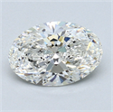 1.30 Carats, Oval Diamond with  Cut, H Color, VVS2 Clarity and Certified by GIA