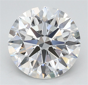 Picture of Lab Grown Diamond 5.68 Carats, Round with Ideal Cut, D Color, VVS1 Clarity and Certified by IGI