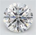 Lab Grown Diamond 5.68 Carats, Round with Ideal Cut, D Color, VVS1 Clarity and Certified by IGI