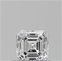 Natural Diamond 0.56 Carats, Asscher with  Cut, D Color, VVS1 Clarity and Certified by GIA