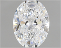Natural Diamond 0.50 Carats, Oval with  Cut, F Color, VVS1 Clarity and Certified by GIA