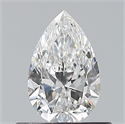 Natural Diamond 0.50 Carats, Pear with  Cut, E Color, VS1 Clarity and Certified by GIA