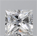 Natural Diamond 0.90 Carats, Princess with  Cut, E Color, VS2 Clarity and Certified by GIA