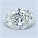 1.20 quilates, Ovalado Diamante , Color F, claridad SI1 y certificado por GIA